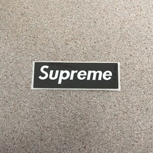 Black and white supreme sticker